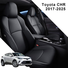 Custom Luxury Leather Car Seat Covers Full Set For Toyota CHR 2017-2025, Waterproof And Wear-resistant
