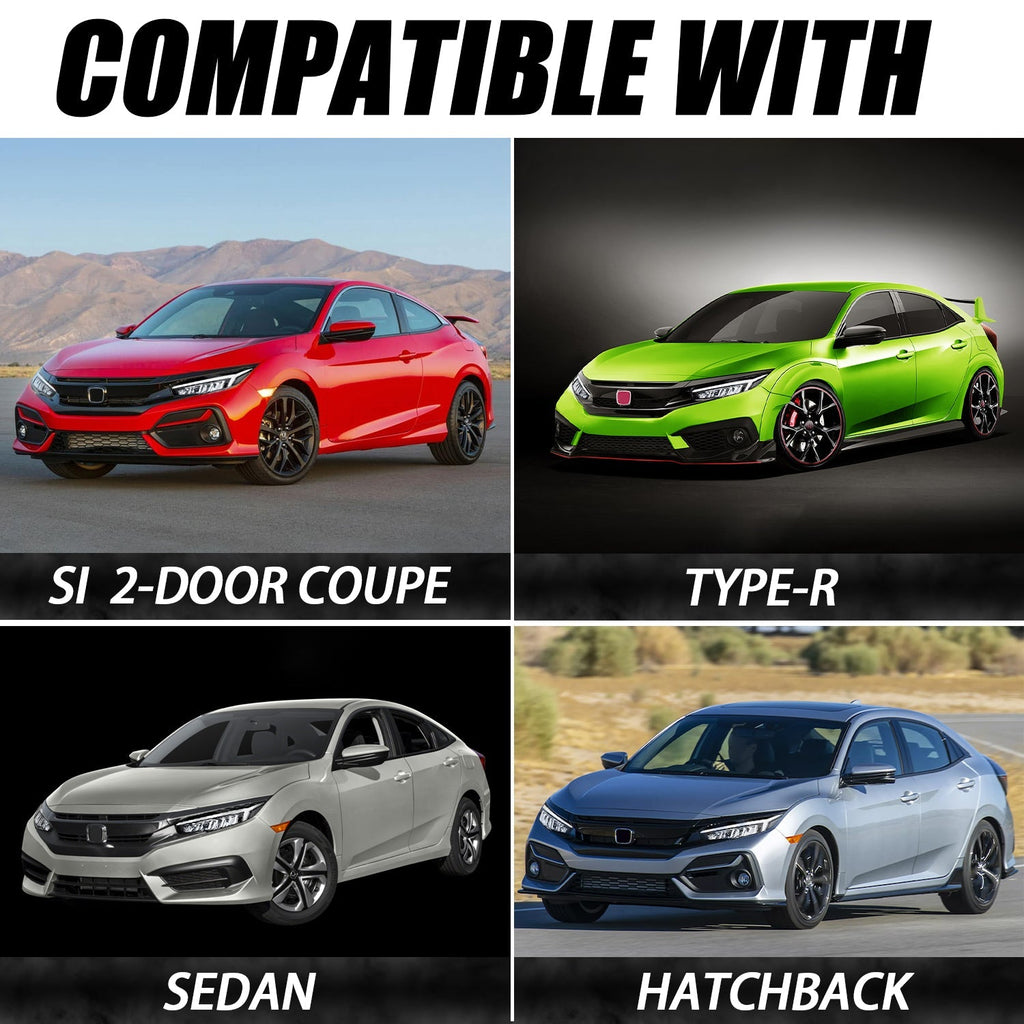 LED Headlights for 2016–2021 Honda Civic 10th Gen Sedan/Coupe/Hatchback – Sequential Turn Signal, Full LED Assembly, Fits EX/LX/Sport/Touring/Si/Type R