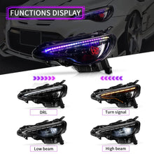 Load image into Gallery viewer, LED Headlights for 2012–2021 Toyota 86, Subaru BRZ, Scion FR-S – RGB DRL, Sequential Turn Signals, Plug &amp; Play Pair