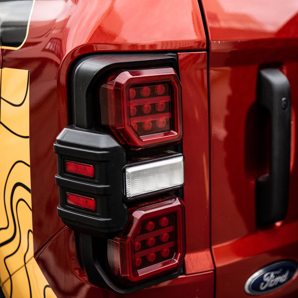2021–2025 Ford Bronco 2/4-Door Raptor Style LED/ OLED Tail Lights with Starting Animation (Excludes Raptor & Sport)