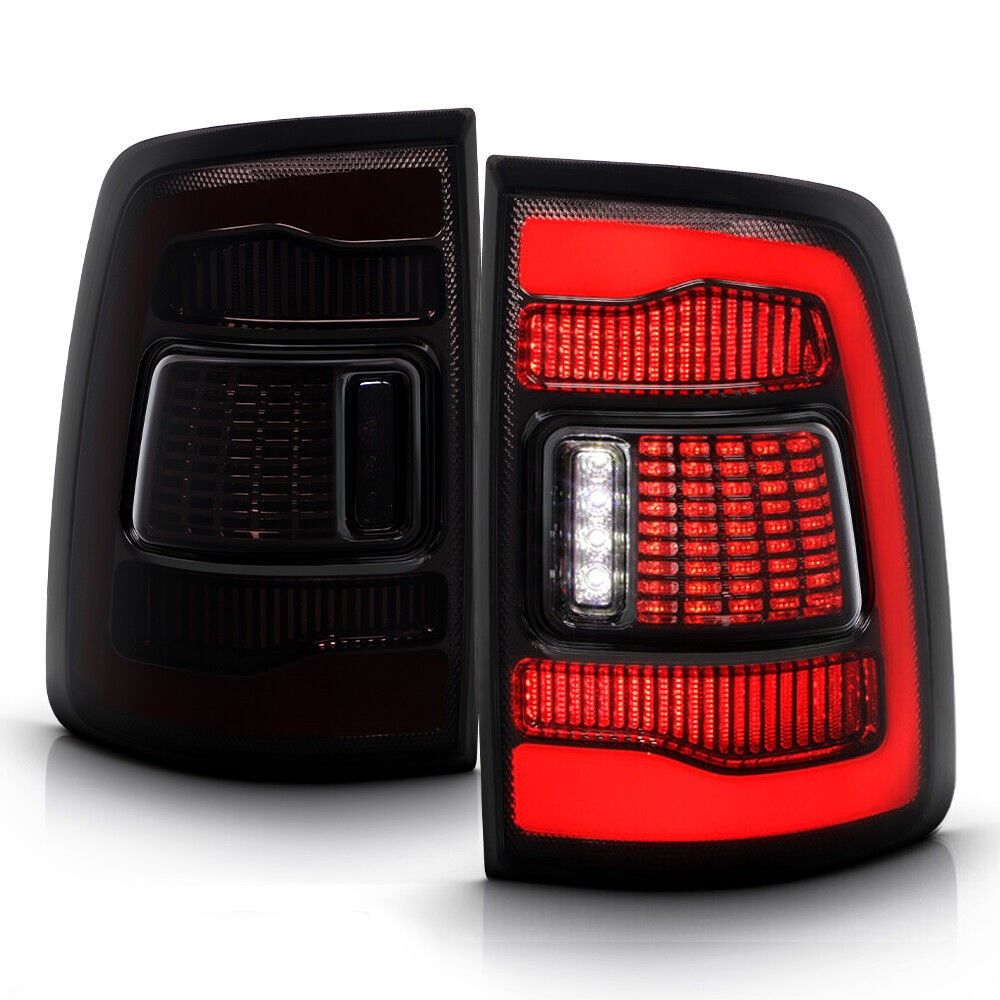 2009–2018 Dodge Ram 1500/2500/3500 LED Tail Lights with Start-up Animation, Sequential Turn Signal, Smoked Lens (Pair)