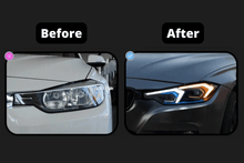 Load image into Gallery viewer, Applicable to 2013-2018 BMW 3 Series F30 LED Headlight Assembly Upgrade Version, Blue Frame Lens, Streamer Turn Signal