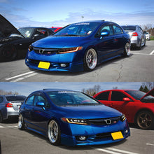 Load image into Gallery viewer, Full LED Headlights for Honda Civic 8th Gen (2006–2011) – 4-Door Sedan Assembly with DRL &amp; Projector Lens