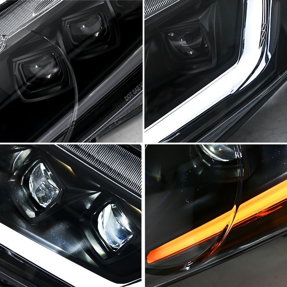 Full LED Headlights for Honda Civic 8th Gen (2006–2011) – 4-Door Sedan Assembly with DRL & Projector Lens