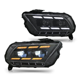 LED Headlights for 2009–2014 Ford Mustang – Dual Projector, Sequential Turn Signal, Plug & Play