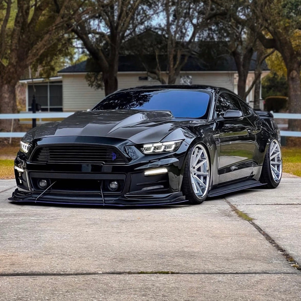 For 2015–2017 Ford Mustang LED Headlights – S650 Style Triple Beam Projector Lamps with DRL