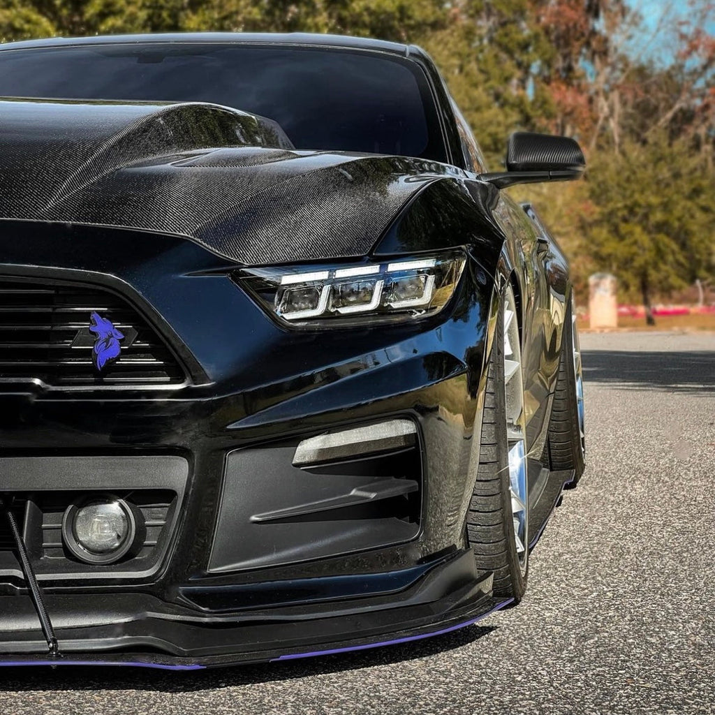 For 2015–2017 Ford Mustang LED Headlights – S650 Style Triple Beam Projector Lamps with DRL