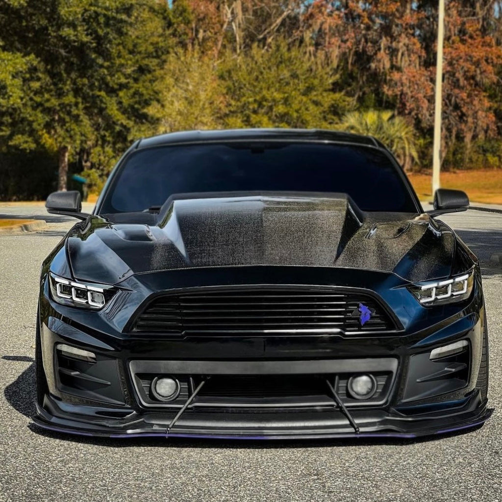 For 2015–2017 Ford Mustang LED Headlights – S650 Style Triple Beam Projector Lamps with DRL