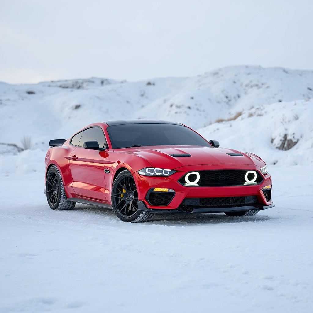 For 2018–2023 Ford Mustang LED Headlights – S650 Style Triple Beam Projector Lamp Assembly (Pair)