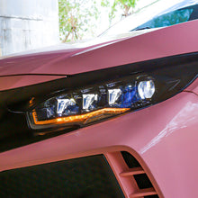 Load image into Gallery viewer, Diamond Lens Rotating LED headlights for Honda Civic 2016-2021 10th Gen Projector Front Lamp Assembly (Pair)