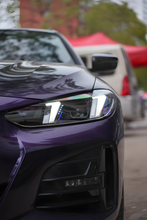 Load image into Gallery viewer, Snake Eyes Style Headlights for BMW 4 Series G22 G23 G26 G8x M3 M4 (2021 - Present) Assembly Upgrade, Amber DRL