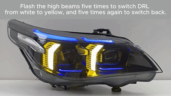 Headlights for BMW 5 Series E60 (2003–2010), Snake Eye Projector Lens Modified Headlamp Assembly