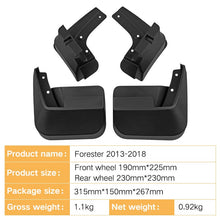 Load image into Gallery viewer, Mud Flaps for Subaru Forester 2008–2024 No-Drill Custom Fit Front &amp; Rear Splash Guards (4PCS)