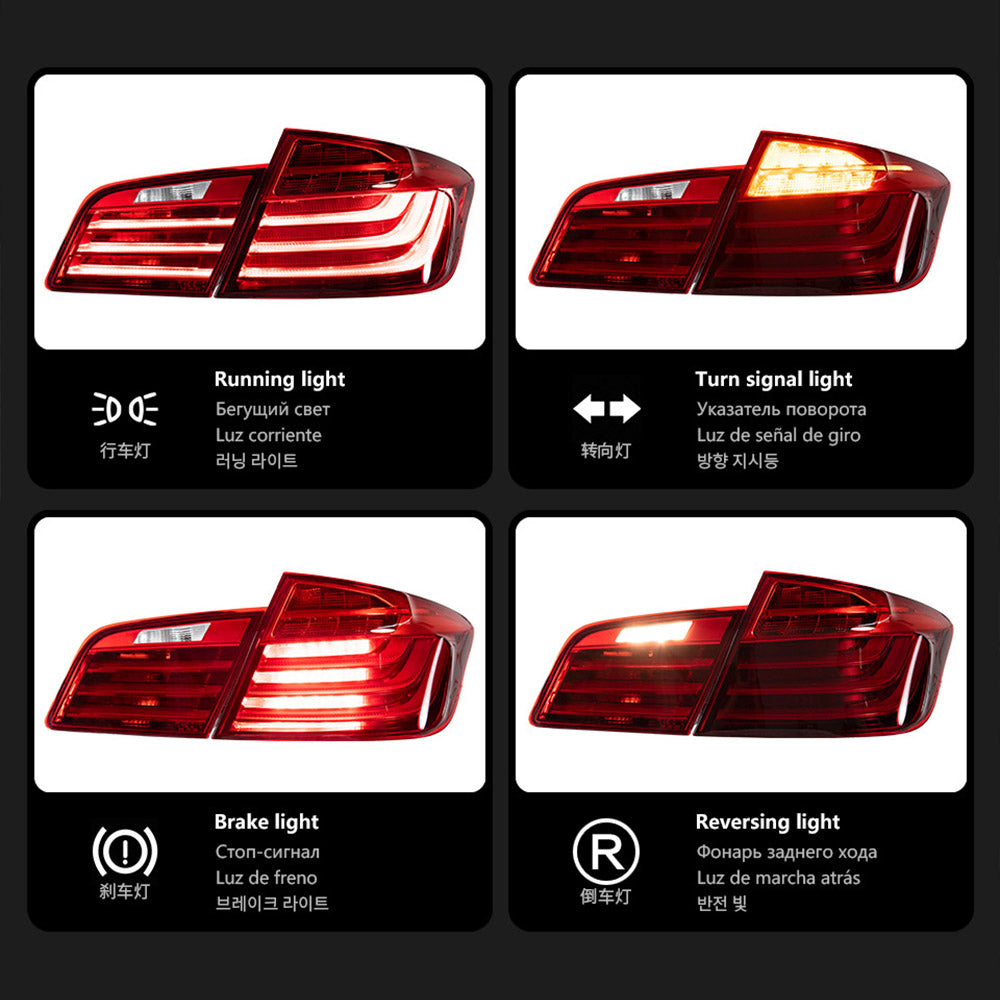 LED Taillight for BMW 5 Series F10 2011-2017 Sequential Turn Signal, Plug & Play
