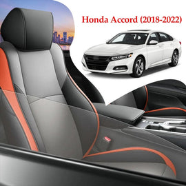 Custom For Honda Accord (2018-2022) Spoty Style Leather Car Seat Cover Full Set