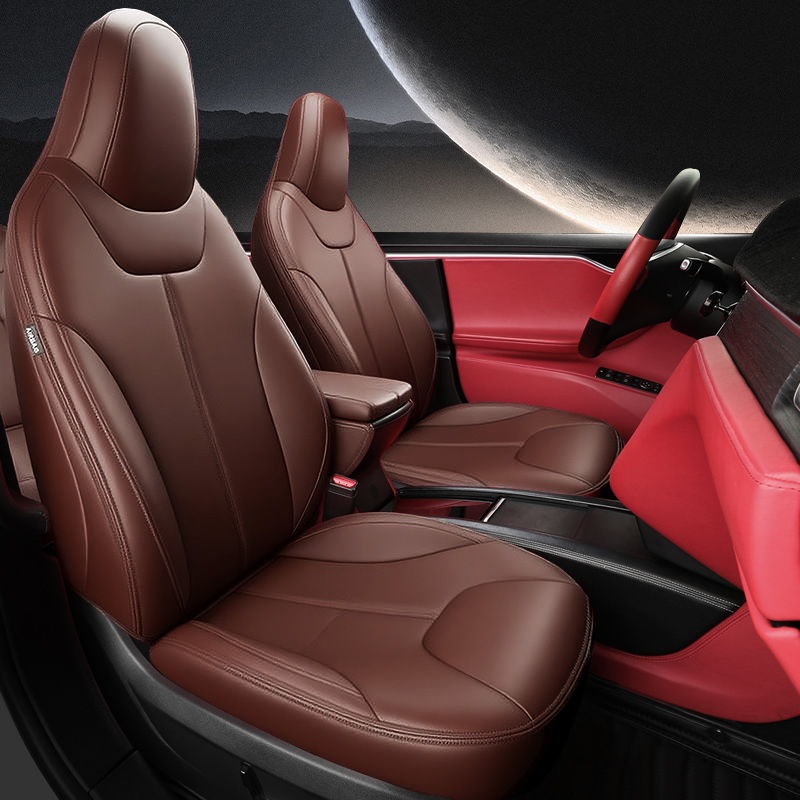 For Tesla Model S/X Seat Covers 2012–2024 5–7 Seat Nappa Leather Full Set