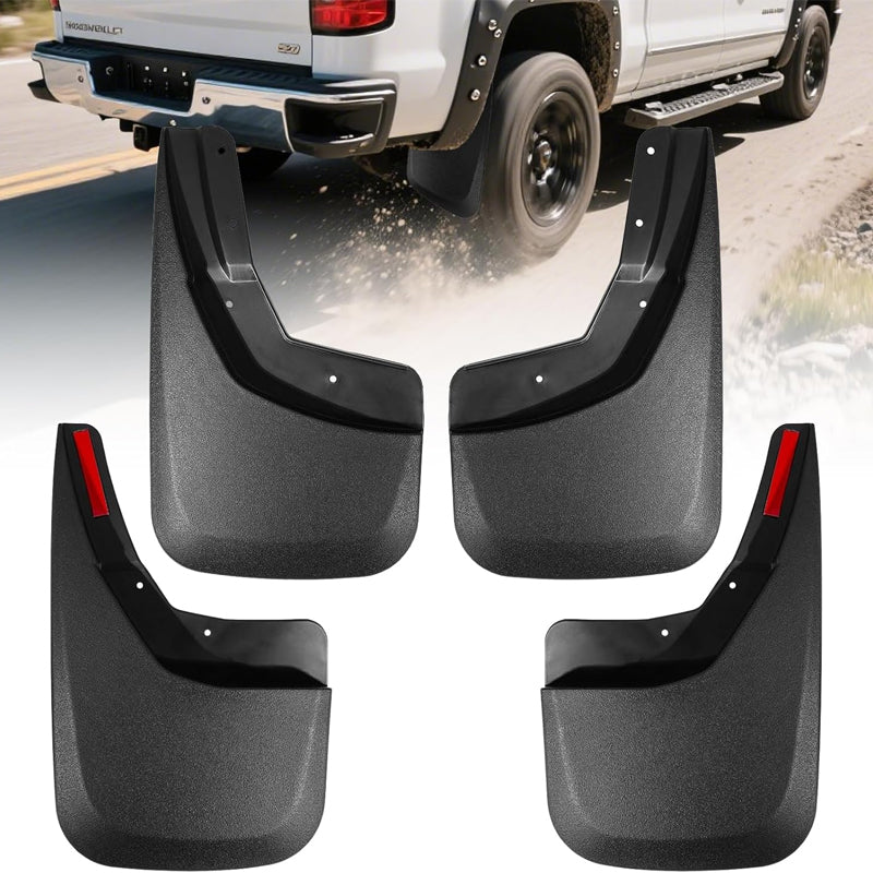 Amancarport® Mud Flaps for Chevrolet Silverado 2014–2026 No-Drill Custom Fit All-Weather (4PCS)