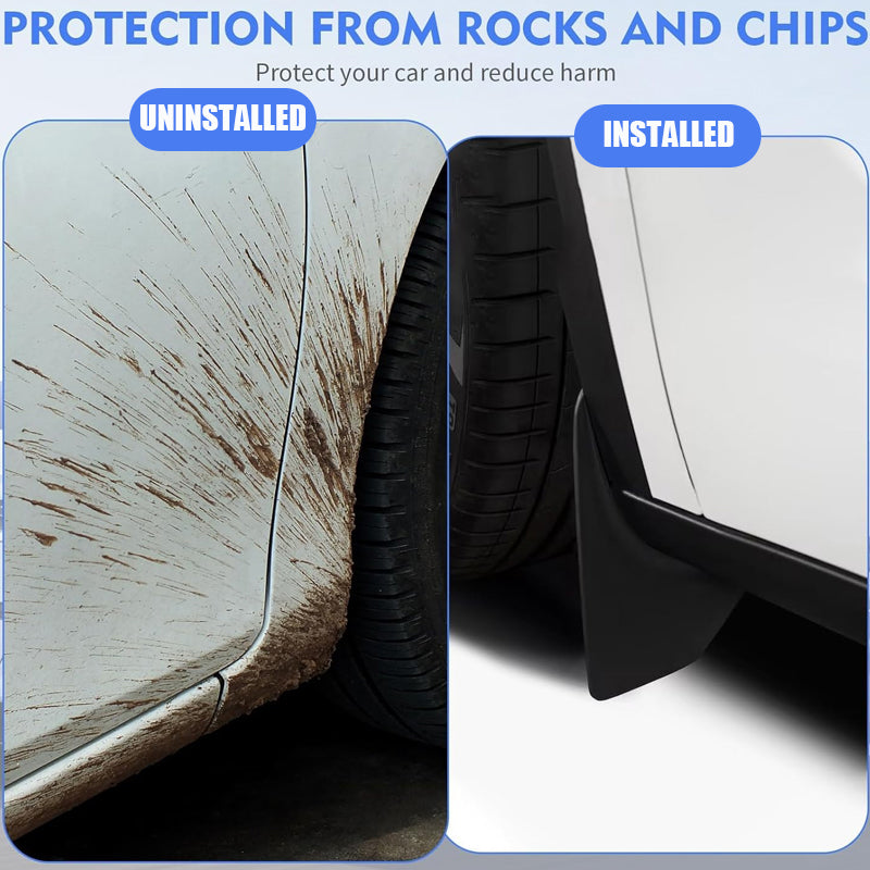 Amancarport® Mud Flaps for Tesla Model Y 2021–2026 No-Drill Custom Fit Front & Rear Splash Guards (4PCS)