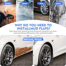 Load image into Gallery viewer, Amancarport® Mud Flaps for Tesla Model Y 2021–2026 No-Drill Custom Fit Front &amp; Rear Splash Guards (4PCS)