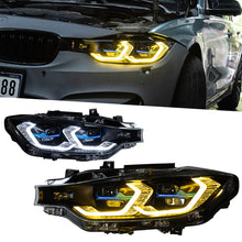 Load image into Gallery viewer, For BMW 3 Series F30 (2013–2018) Laser LED Headlights with Switchable Yellow/White DRL