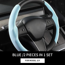 Load image into Gallery viewer, For Tesla Model 3/Highland Model Y/Juniper Suede Steering Wheel Cover (2 Pcs/Set)