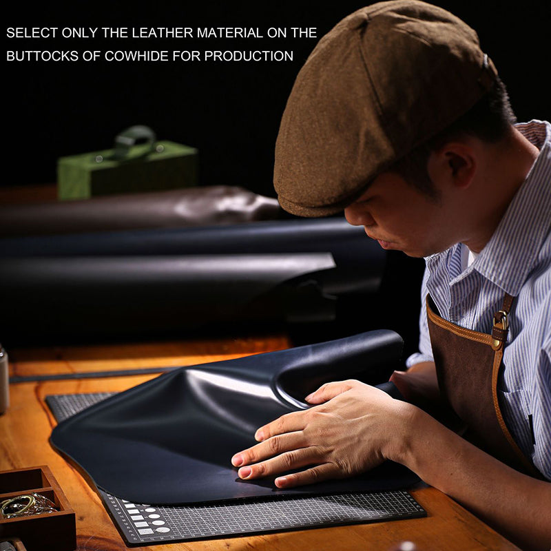 Amancarport Leather Car Key Case with Gift Box, Compatible with VW Tiguan, Touareg, Atlas, Jetta, Passat, Golf Alltrack, Arteon, and Routan