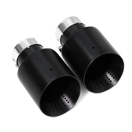 4 Inch Stainless Steel Exhaust Tip Matte Silver or Black Honeycomb Design Universal Bolt-On