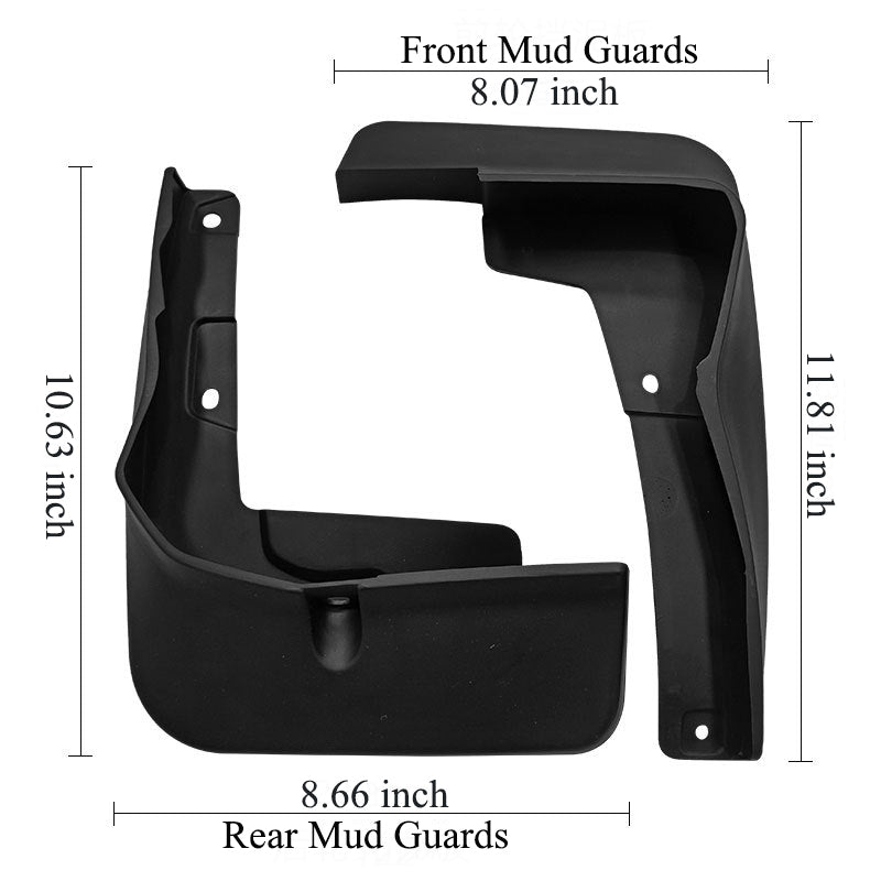 Amancarport® No-Drill Mud Flaps for Toyota Veloz 2021–2025 Custom Fit All-Weather Front & Rear Splash Guards (4PCS)