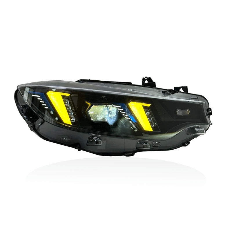 LED Headlights for BMW 4 Series F32 F82 F36 (2013-2020) – Snake Eyes Style, Projector Lens with Yellow DRL