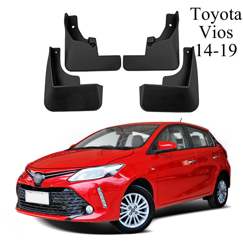 Mud Flaps for Toyota Vios 2008–2022 No-Drill Custom Fit All-Weather Front & Rear Splash Guards (4PCS)