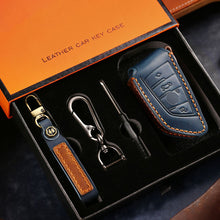 Load image into Gallery viewer, Genuine Leather Key Fob Cover for BMW 1 3 4 5 7 Series X1 X3 X4 X5 X6 X7 330i 530i 540i 730i Smart Key Case Holder Accessories