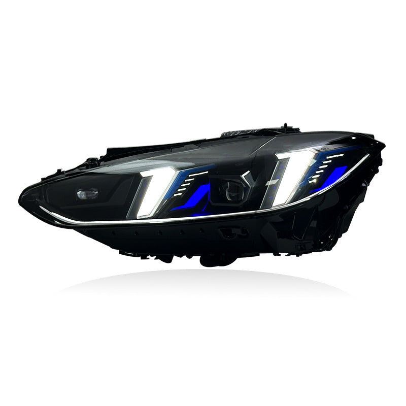 Snake Eyes Style Headlights for BMW 4 Series G22 G23 G26 G8x M3 M4 (2021 - Present) Assembly Upgrade, Amber DRL