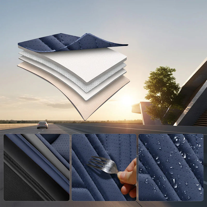 AmanCarport Car Seat Covers Faux Leather 5-Piece Set - Universal Fit for SUV, Truck, Sedan & Most Vehicles