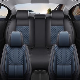 AmanCarport Car Seat Covers Faux Leather 5-Piece Set - Universal Fit for SUV, Truck, Sedan & Most Vehicles