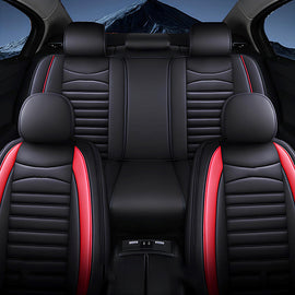 Universal 5-Seat Faux Leather Car Seat Covers Full Set – Waterproof & Airbag Safe Fit for Most Vehicles