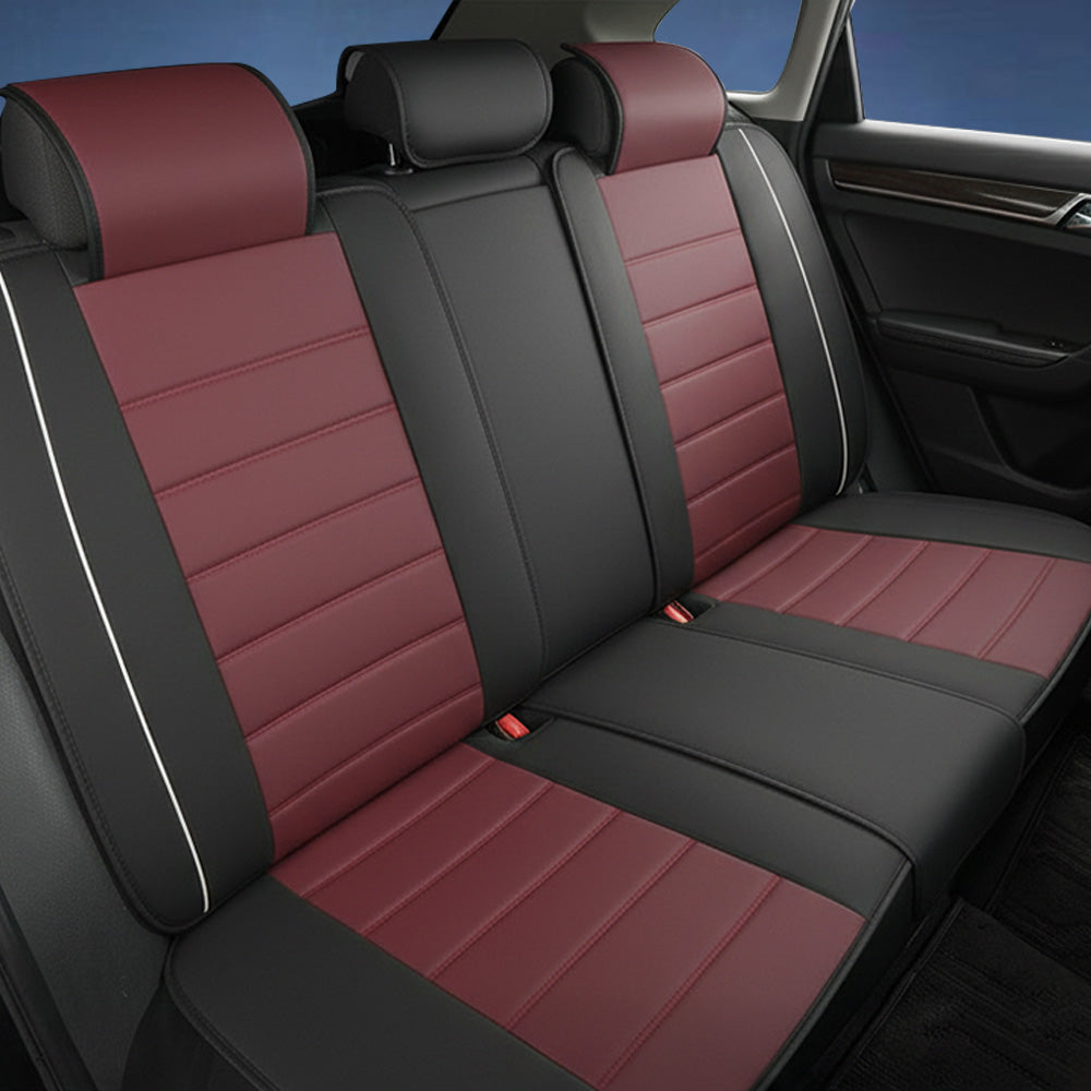 Amancarport® Universal Faux Leather Car Seat Covers – 5-Piece Waterproof Seat Protector for Most Vehicles