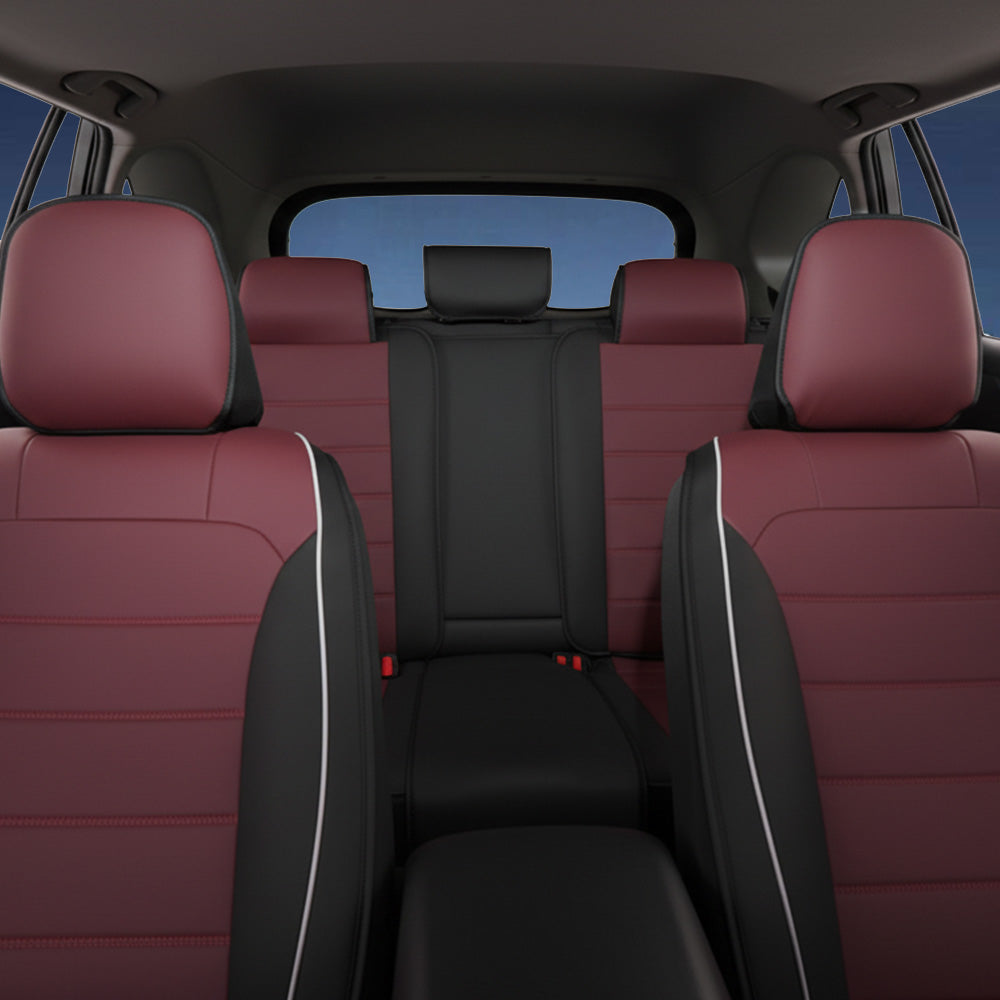 Amancarport® Universal Faux Leather Car Seat Covers – 5-Piece Waterproof Seat Protector for Most Vehicles