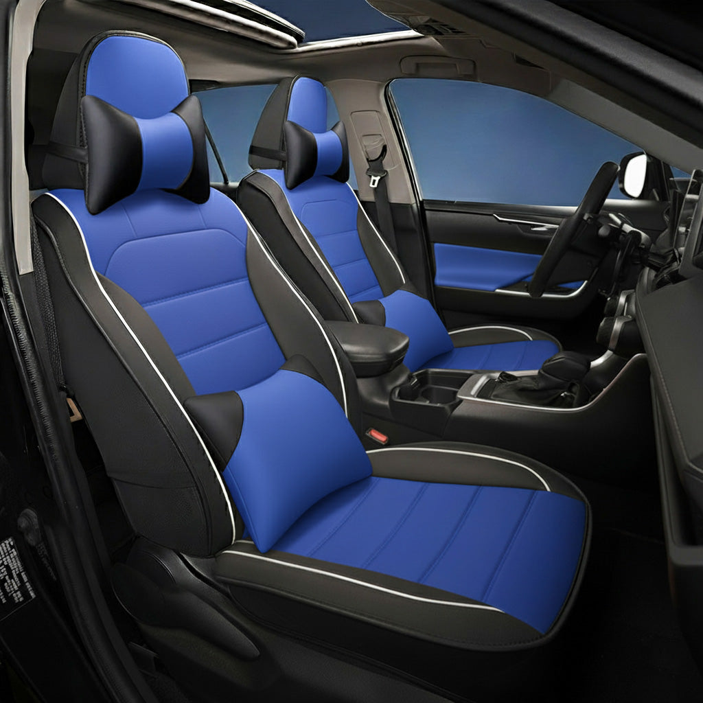 Amancarport® Universal Faux Leather Car Seat Covers – 5-Piece Waterproof Seat Protector for Most Vehicles