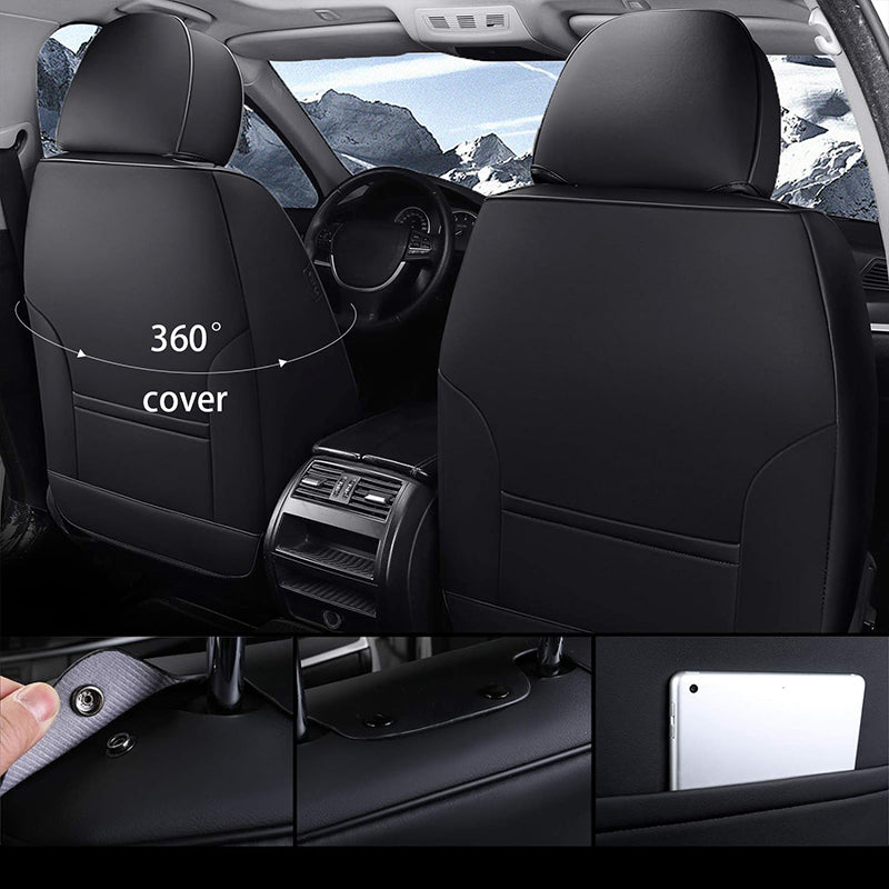 Amancarport Universal Waterproof Nappa Leather Car Seat Covers Fit Most Sedans SUVs and Trucks