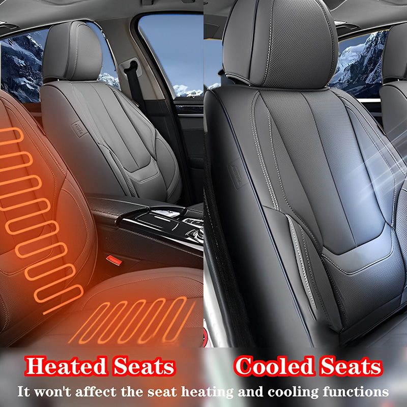 Amancarport Universal Waterproof Nappa Leather Car Seat Covers Fit Most Sedans SUVs and Trucks