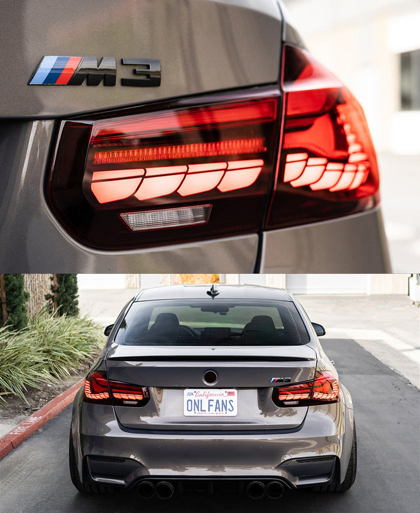 BMW 3 Series F30 Tail Lights (2013–2018) – Dragon Scale Style LED Assembly Upgrade