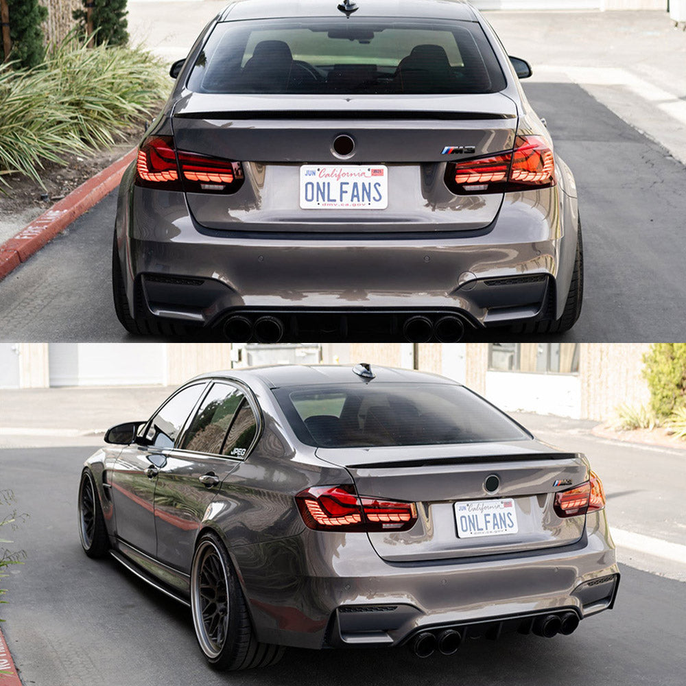 BMW 3 Series F30 Tail Lights (2013–2018) – Dragon Scale Style LED Assembly Upgrade