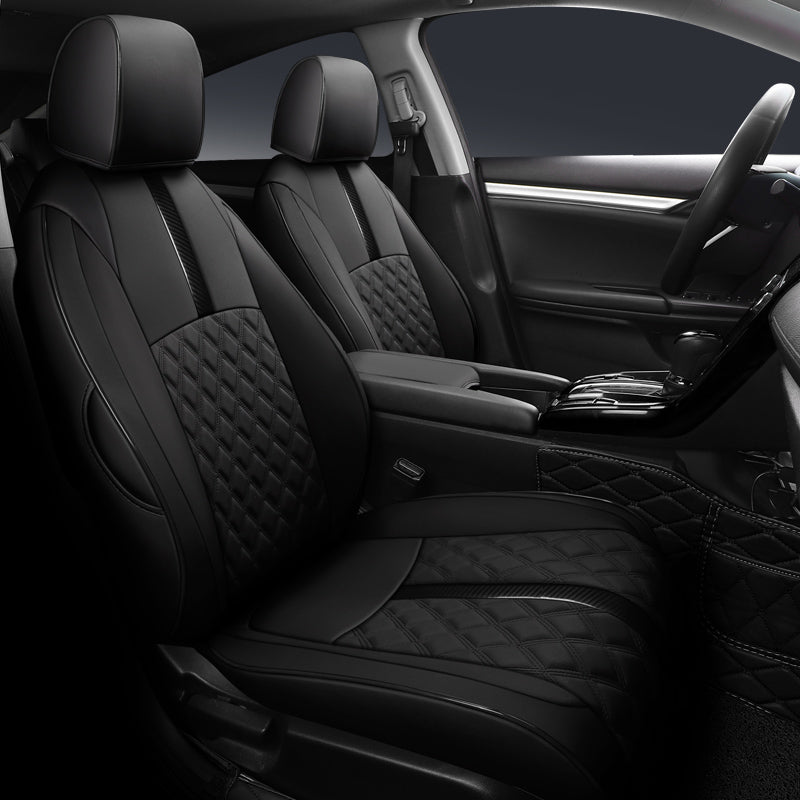 Custom For Honda Civic (2016-2025) Luxury Leather Car Seat Cover Full Set