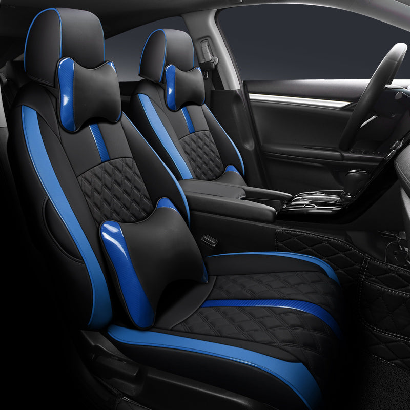 Custom For Honda Civic (2016-2025) Luxury Leather Car Seat Cover Full Set