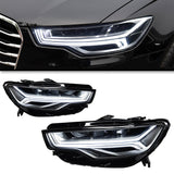 Audi A6 C7/PA (2012–2018) Matrix-Style LED Headlights Assembly – High-End Projector Lens Upgrade