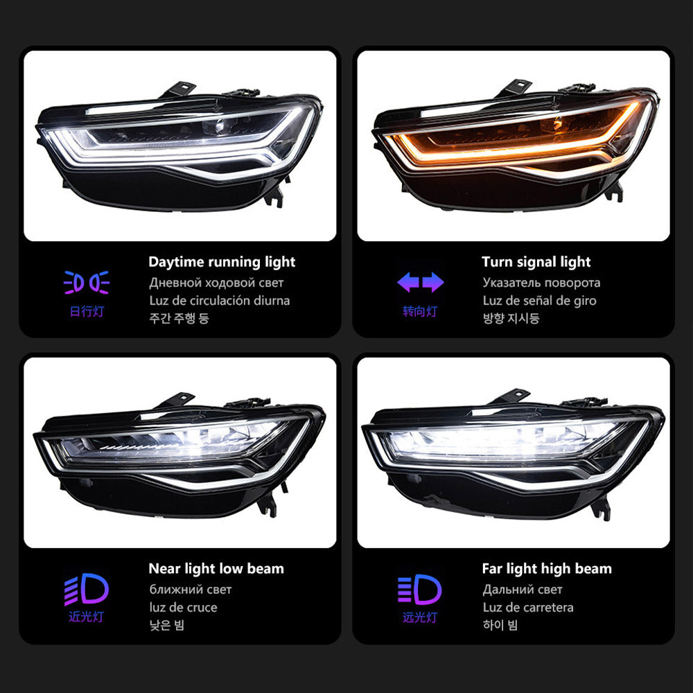 Audi A6 C7/PA (2012–2018) Matrix-Style LED Headlights Assembly