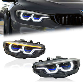 GTS Style Laser Lens LED Headlights for BMW 4-Series 2013-2020 F32/ F36/ F80/ F82/ M3/ M4