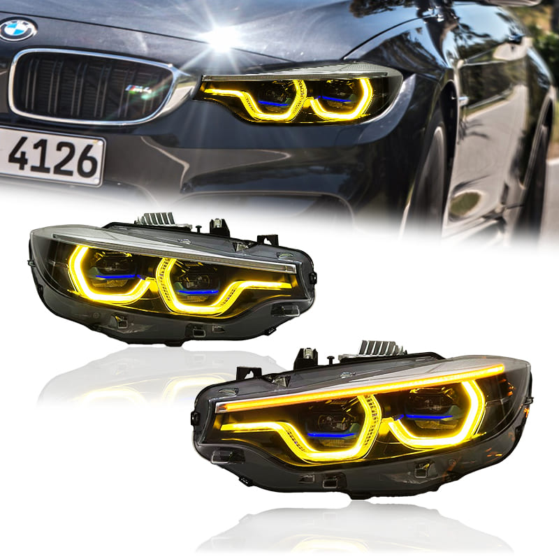 GTS Style Laser Lens LED Headlights for BMW 4-Series 2013-2020 F32/ F36/ F80/ F82/ M3/ M4