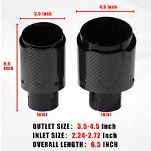 Load image into Gallery viewer, 5" Carbon Fiber Exhaust Tip – Universal Fit, 3.5″– 5″ Size Options