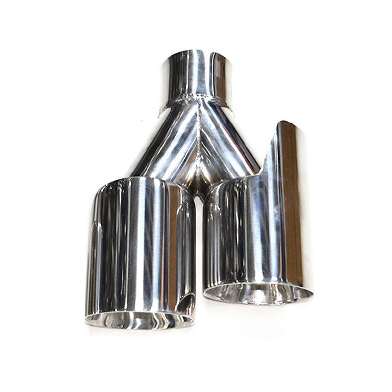 Dual Exhaust Tip Stainless Steel 10 Inch Universal Bolt-On Tailpipe